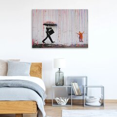 Seinapildi lõuend Banksy Graffiti Rainbow Rain – 120 x 78 cm hind ja info | Seinapildid | kaup24.ee