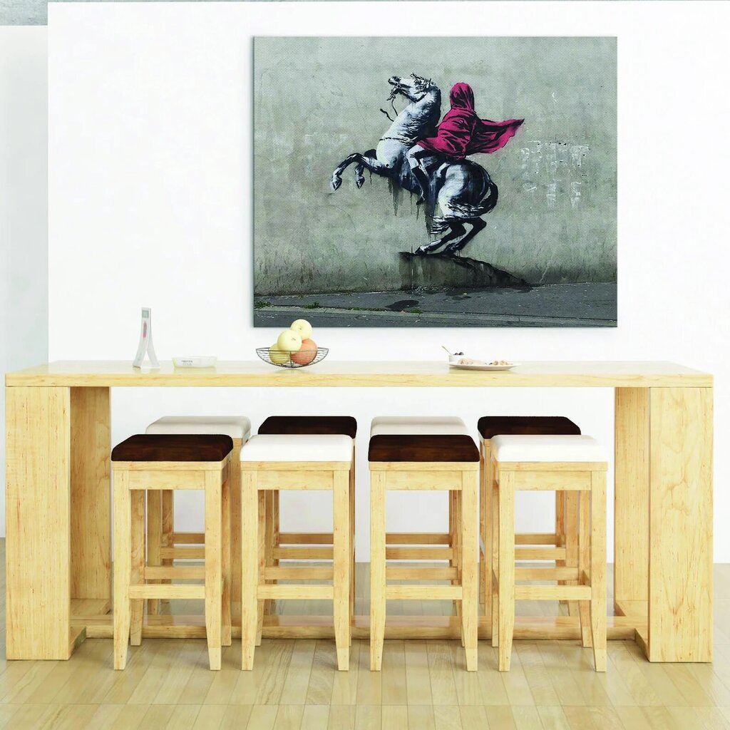 Seinapildi lõuend Banksy Graffiti Napoleon hobusel – 120 x 78 cm hind ja info | Seinapildid | kaup24.ee