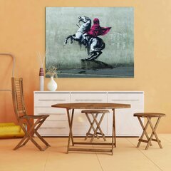 Seinapildi lõuend Banksy Graffiti Napoleon hobusel – 120 x 78 cm цена и информация | Картины, живопись | kaup24.ee