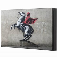 Seinapildi lõuend Banksy Graffiti Napoleon hobusel – 120 x 78 cm цена и информация | Картины, живопись | kaup24.ee