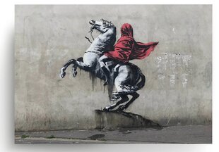 Seinapildi lõuend Banksy grafiti Napoleon hobusel – 100 x 71 cm цена и информация | Картины, живопись | kaup24.ee