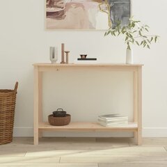 vidaXL konsoollaud, 110x40x80 cm, männipuit цена и информация | Журнальные столики | kaup24.ee