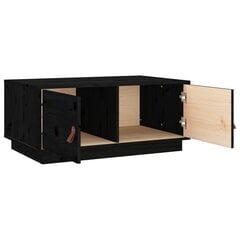 vidaXL kohvilaud, must, 80x50x35 cm, männipuit hind ja info | Diivanilauad | kaup24.ee