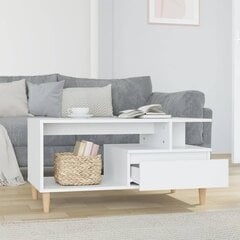 vidaXL kohvilaud, valge, 90 x 49 x 45 cm, tehispuit hind ja info | Diivanilauad | kaup24.ee