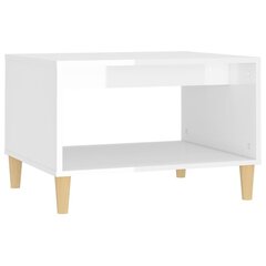 vidaXL kohvilaud, kõrgläikega valge, 60 x 40 x 50 cm, tehispuit hind ja info | Diivanilauad | kaup24.ee
