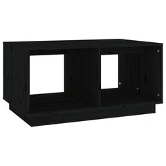 vidaXL kohvilaud, must, 80x50x40 cm, männipuit hind ja info | Diivanilauad | kaup24.ee