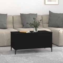 vidaXL kohvilaud, must, 90 x 44,5 x 45 cm, tehispuit цена и информация | Журнальные столики | kaup24.ee