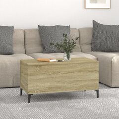 vidaXL kohvilaud, Sonoma tamm, 90 x 44,5 x 45 cm, tehispuit цена и информация | Журнальные столики | kaup24.ee