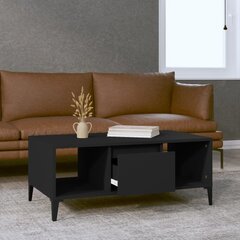 vidaXL kohvilaud, must, 90 x 50 x 36,5 cm, tehispuit цена и информация | Журнальные столики | kaup24.ee