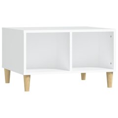 vidaXL kohvilaud, valge, 60 x 50 x 36,5 cm, tehispuit hind ja info | Diivanilauad | kaup24.ee
