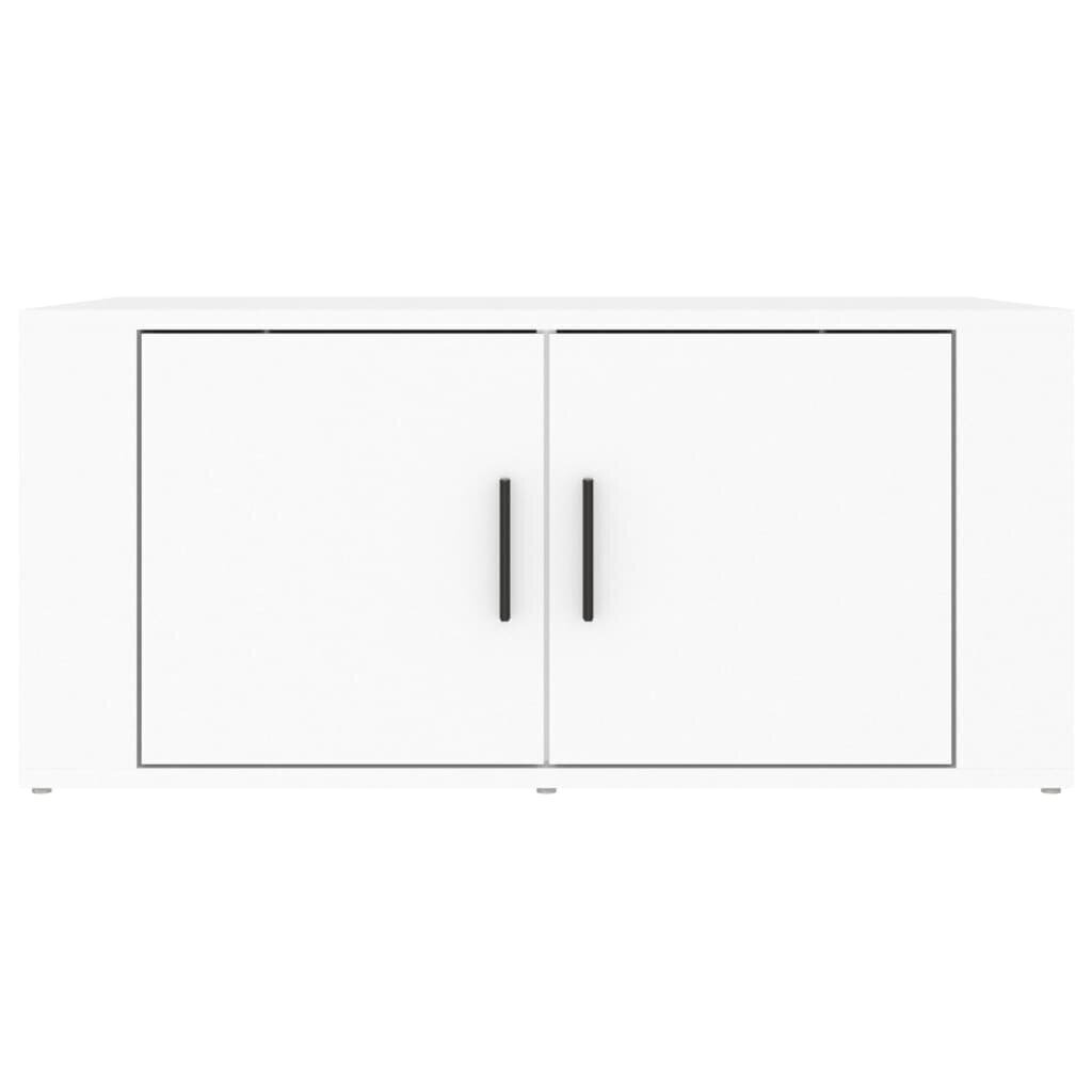 vidaXL kohvilaud, valge, 80 x 50 x 36 cm, tehispuit hind ja info | Diivanilauad | kaup24.ee