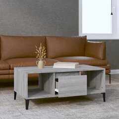 vidaXL kohvilaud, hall Sonoma tamm, 90x50x36,5 cm, tehispuit цена и информация | Журнальные столики | kaup24.ee