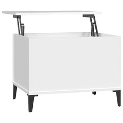 vidaXL kohvilaud, valge, 60 x 44,5 x 45 cm, tehispuit hind ja info | Diivanilauad | kaup24.ee