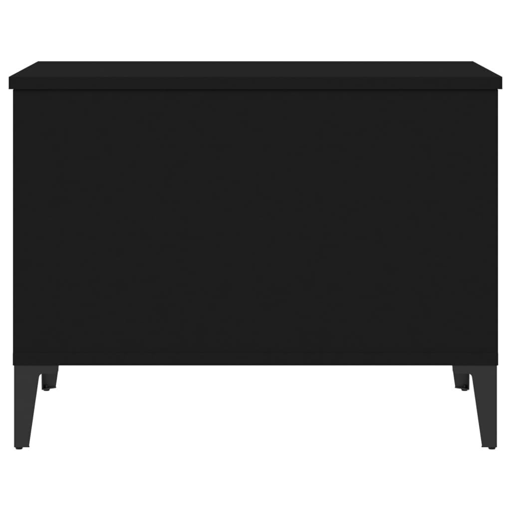 vidaXL kohvilaud, must, 60 x 44,5 x 45 cm, tehispuit hind ja info | Diivanilauad | kaup24.ee
