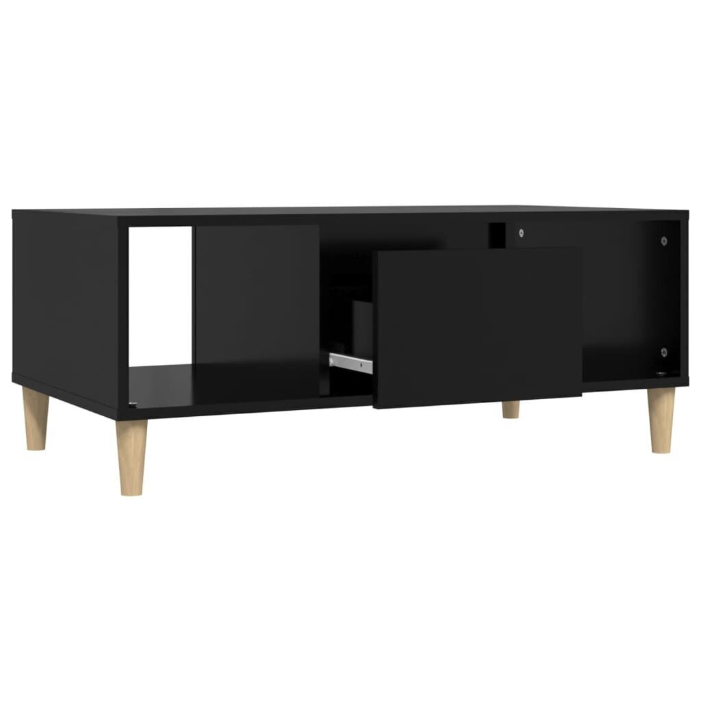 vidaXL kohvilaud, must, 90x50x36,5 cm, tehispuit hind ja info | Diivanilauad | kaup24.ee