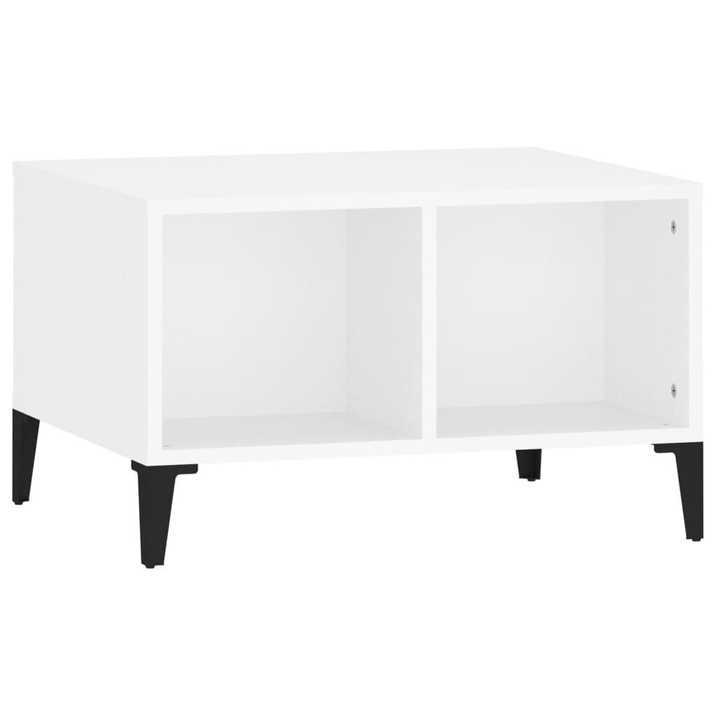 vidaXL kohvilaud, valge, 60 x 50 x 36,5 cm, tehispuit hind ja info | Diivanilauad | kaup24.ee