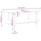 vidaXL kohvilaud, 110 x 55 x 45 cm, männipuit hind ja info | Diivanilauad | kaup24.ee