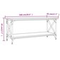 vidaXL kohvilaud, pruun tamm, 102 x 44,5 x 50 cm, tehispuit ja raud hind ja info | Diivanilauad | kaup24.ee