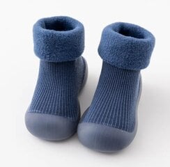 Kummitallaga soojad sokksussid, sinine цена и информация | Детские тапочки, домашняя обувь | kaup24.ee