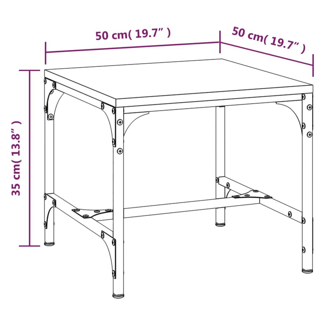 vidaXL kohvilaud, must, 50 x 50 x 35 cm, tehispuit hind ja info | Diivanilauad | kaup24.ee