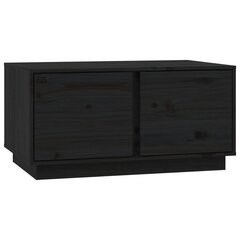 vidaXL kohvilaud, must, 80x50x40 cm, männipuit hind ja info | Diivanilauad | kaup24.ee