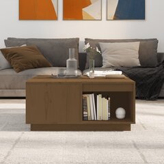 vidaXL kohvilaud, meepruun, 80 x 81 x 36,5 cm, männipuit цена и информация | Журнальные столики | kaup24.ee