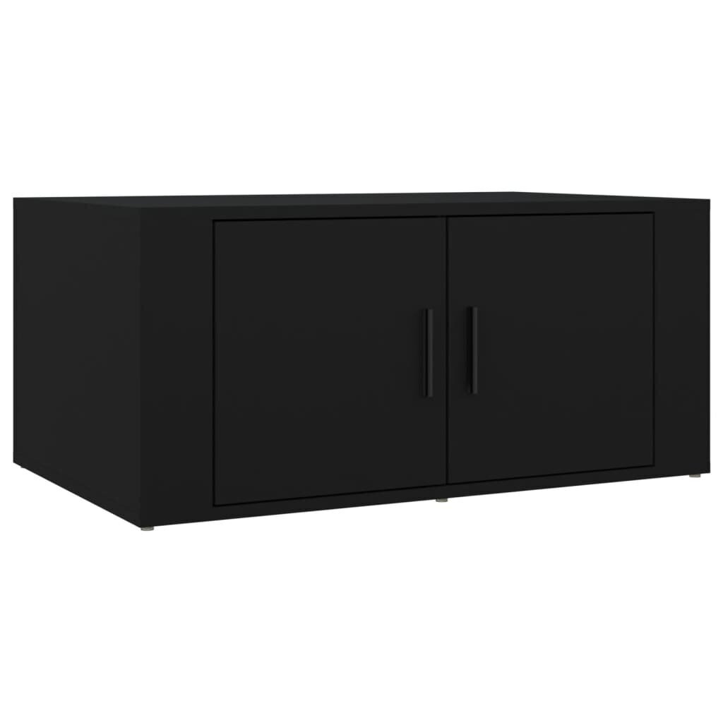 vidaXL kohvilaud, must, 80x50x36 cm, tehispuit hind ja info | Diivanilauad | kaup24.ee