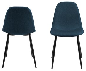 Обеденные стулья, Wilma, 4 шт, синие цена и информация | Стулья для кухни и столовой | kaup24.ee