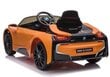 BMW I8 JE1001 ühekohaline elektriauto oranž цена и информация | Laste elektriautod | kaup24.ee