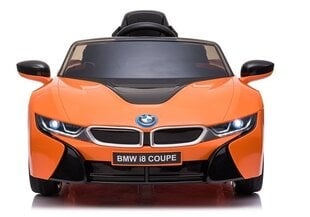 Одноместный электромобиль BMW I8 JE1001, оранжевого цвета цена и информация | Электромобили для детей | kaup24.ee