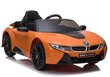 BMW I8 JE1001 ühekohaline elektriauto oranž цена и информация | Laste elektriautod | kaup24.ee