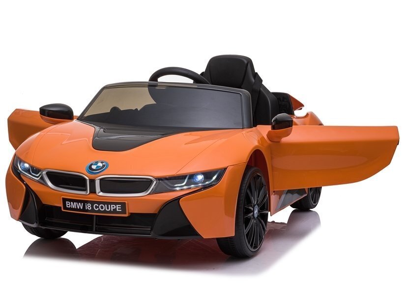 BMW I8 JE1001 ühekohaline elektriauto oranž цена и информация | Laste elektriautod | kaup24.ee