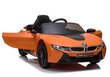 BMW I8 JE1001 ühekohaline elektriauto oranž цена и информация | Laste elektriautod | kaup24.ee