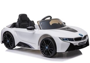 BMW I8 JE1001 ühekohaline elektriauto, valge цена и информация | Электромобили для детей | kaup24.ee