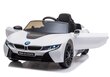 BMW I8 JE1001 ühekohaline elektriauto, valge hind ja info | Laste elektriautod | kaup24.ee