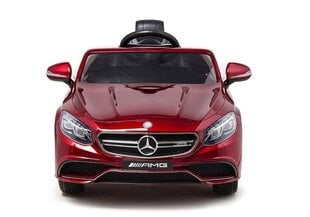 Mercedes S63 AMG, ühekohaline elektriauto lastele, punane цена и информация | Электромобили для детей | kaup24.ee