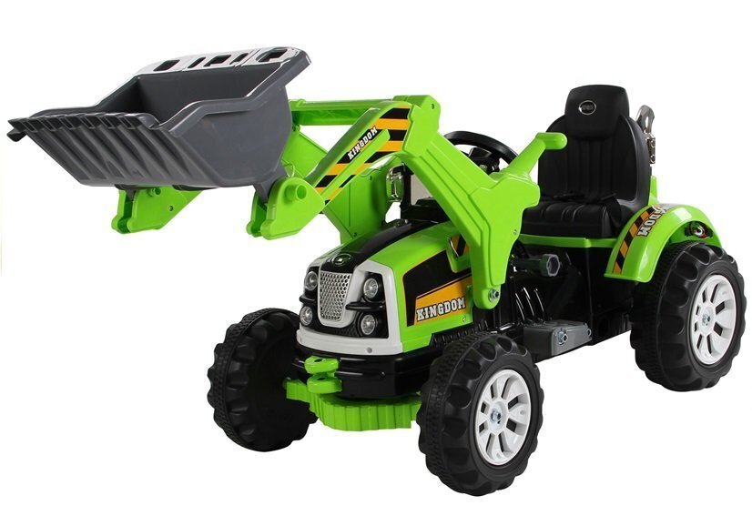Elektriline laste traktor koos laaduriga roheline цена и информация | Laste elektriautod | kaup24.ee