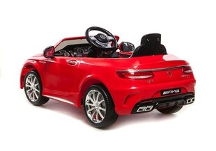 Oдноместный электромобиль для детей Mercedes S63 AMG, красный цена и информация | Электромобили для детей | kaup24.ee