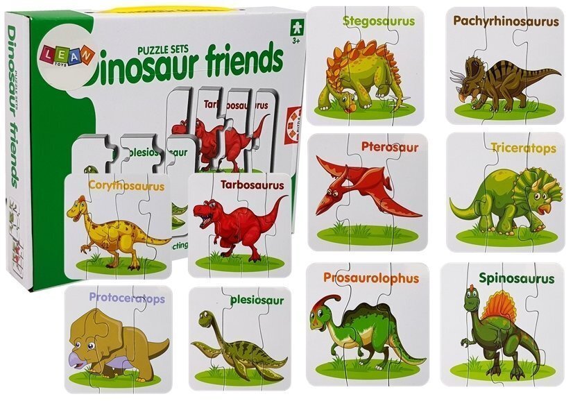 Puzzle - Dinosaurused Joonis 10 inglise keeles цена и информация | Arendavad mänguasjad | kaup24.ee