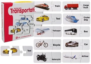 Пазл Транспортные средства, 10 рисунков, на английском языке цена и информация | Развивающие игрушки | kaup24.ee