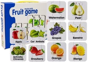 Puzzle - puuviljad Joonis 10 inglise keeles hind ja info | Arendavad mänguasjad | kaup24.ee
