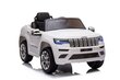 Jeep Grand Cherokee JJ2055, ühekohaline elektriauto lastele, valge hind ja info | Laste elektriautod | kaup24.ee