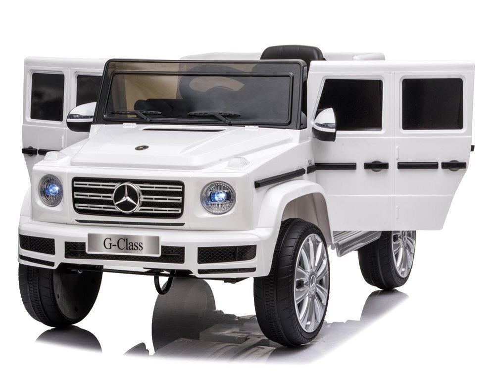 Mercedes G500 ühekohaline elektriauto lastele, valge hind ja info | Laste elektriautod | kaup24.ee