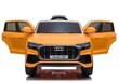 Audi Q8 Kollane elektriauto lastele цена и информация | Laste elektriautod | kaup24.ee