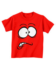 Детская футболка "Испуганное лицо" цена и информация | Оригинальные футболки | kaup24.ee