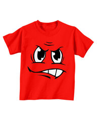 Детская футболка "Сердитое лицо" цена и информация | Оригинальные футболки | kaup24.ee