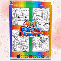 Детский набор для рисования по номерам Grafix 4 в 1 цена и информация | Живопись по номерам | kaup24.ee