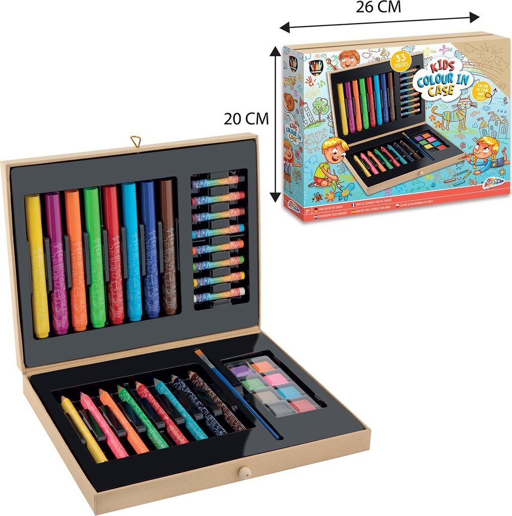 Värvimiskomplekt lastele Grafix, 33 tk hind ja info | Kunstitarbed, voolimise tarvikud | kaup24.ee