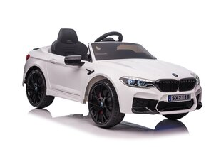 BMW M5, ühekohaline elektriauto lastele, valge цена и информация | Электромобили для детей | kaup24.ee