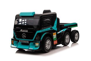 Mercedes-Benz Axor XMX622 ühekohaline elektriauto koos haagisega, sinine цена и информация | Электромобили для детей | kaup24.ee